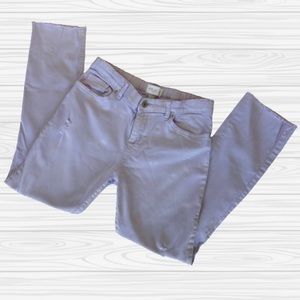 Purple Stretchy Distressed Capris